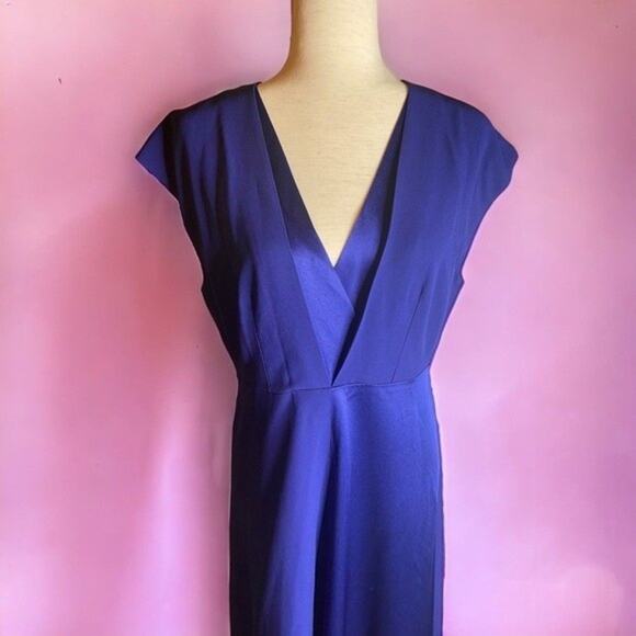 St. John‎ Satin Crepe Floor-Length Gown New With Tags Dark Cobalt Wedding Mother - Picture 8 of 11